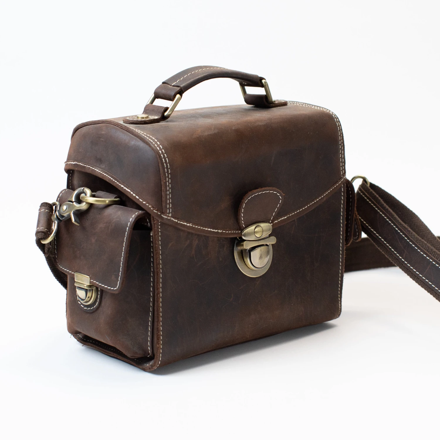 Hølssen Edris Brown Leather Camera Bag - Walnut Brown 4 Hølssen Edris Brown Leather Camera Bag - Walnut Brown - Image 2