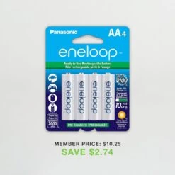 Panasonic Eneloop AA 2100 Cycle Ni-MH Pre-Charged Rechargeable Batteries (Pack Of 4)