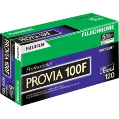Fuji Fujfilm Provia 100F, 120, Color Positive Film (Five Roll Pack)