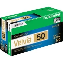 Fuji Fujfilm Velvia 50, 120, Medium Format, Color Positive Film (Five Roll Pack)